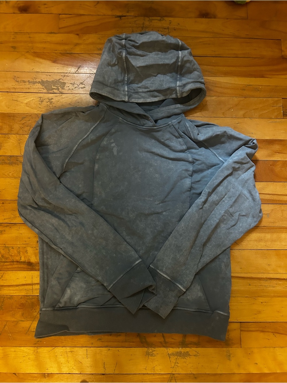 lululemon athletica Washed tye die blue Gray Hooded Pullover